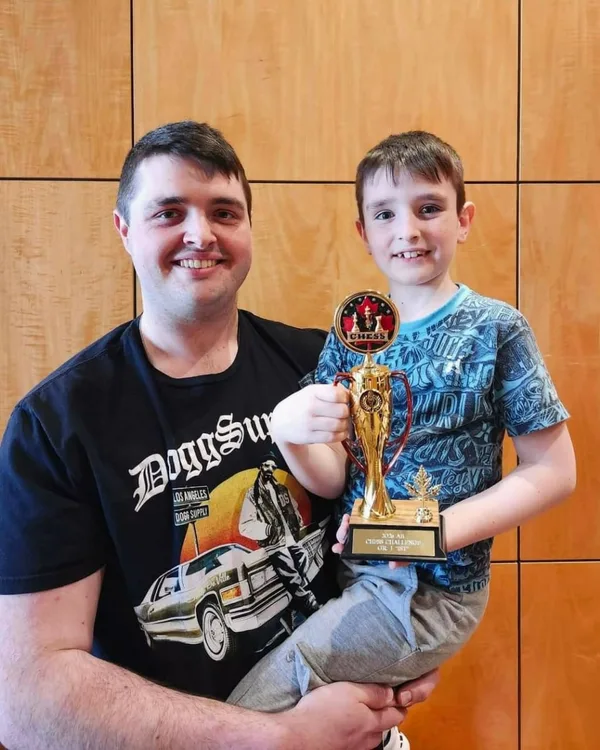 Inhvar Andriichuk, a young chess student at White Knight Academy